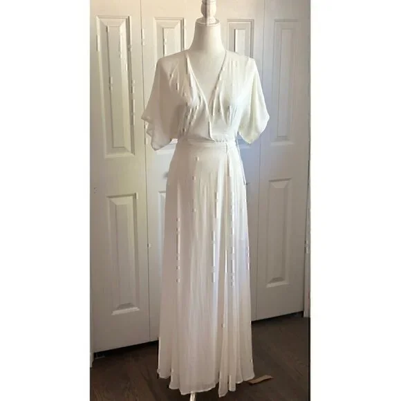 Reformation | Dresses | Reformation Petites Winslow Maxi Dress Ivory Size  Sp New With Tags | Poshmark